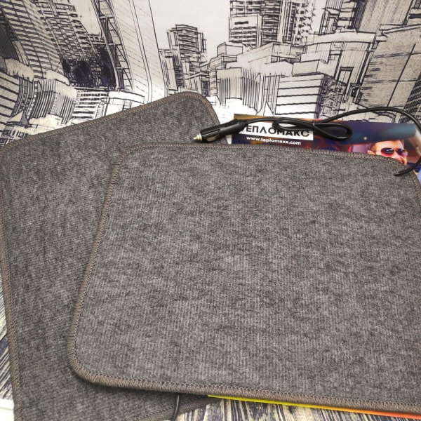 Электроподогреватель для сидения автомобиля, коврик с подогревом "ТеплоМакс", 45 х 35 см