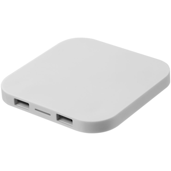 Беспроводное зарядное устройство Interra Plus, белое, 9x9x0,9 см