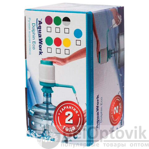 Помпа для воды AQUA WORK Дельфин Эко, механическая, для бутылей 12-19 л, 20071