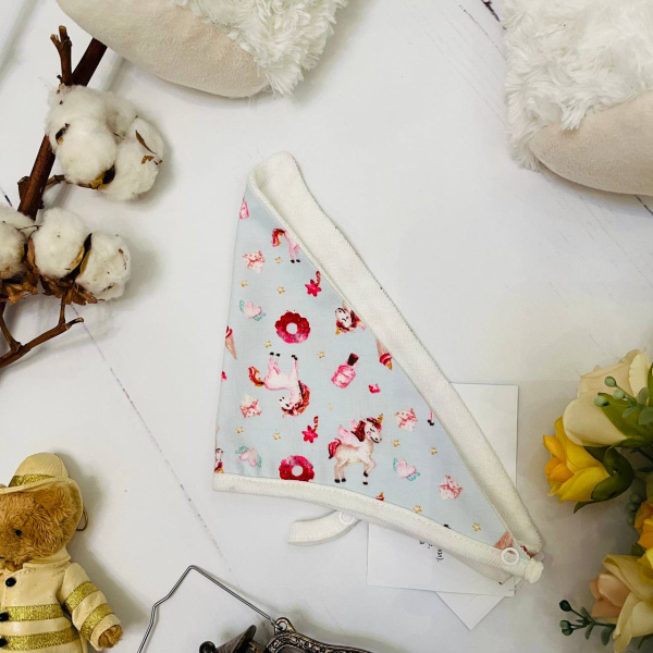 Фартук нагрудный из натурального хлопка для новорожденного Bebika, 0-3 мес (18/50-5)