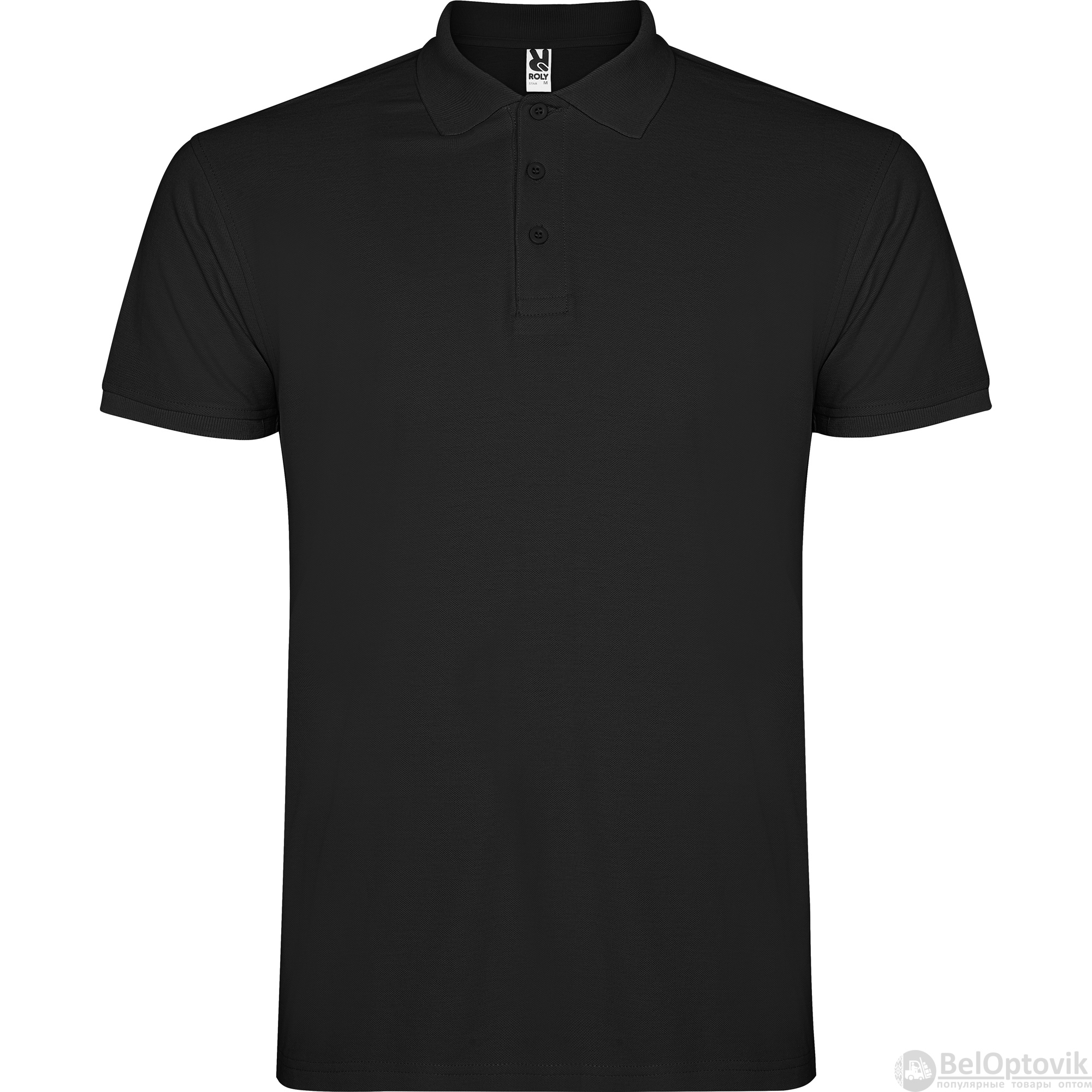 Футболка поло детская STAR ЧЕРНЫЙ, 1/2