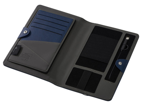 Органайзер с функцией беспроводной зарядки «Manner», 5000 mAh, Цвет темно-синий