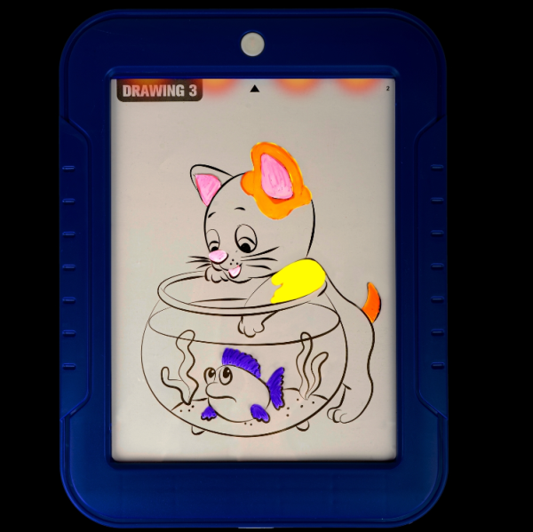 Планшет для рисования светом c разноцветной подсветкой Magic Sketchpad New Синий