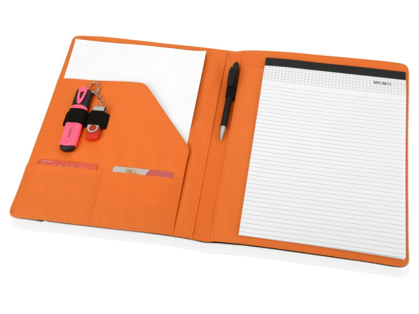 Папка для документов «Делос», Цвет черный/оранжевый