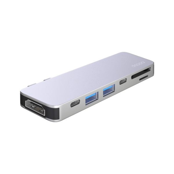 USB-C адаптер для MacBook 7-в-1, Цвет серебристый