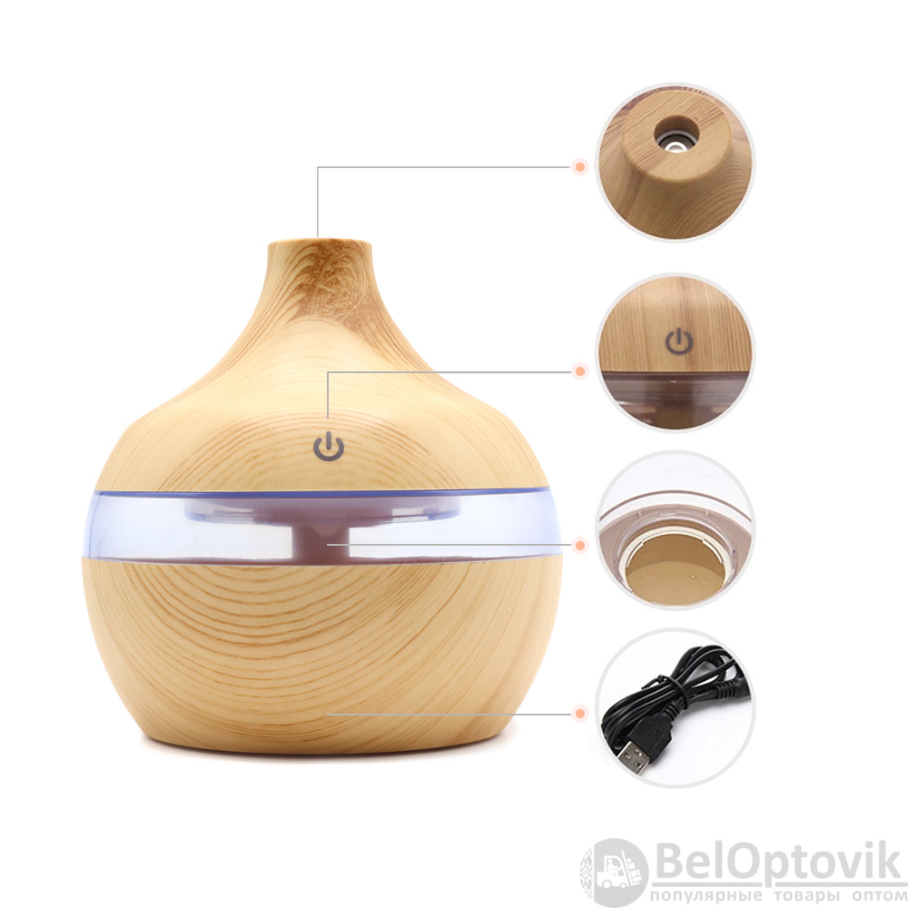 Светодиодный USB арома увлажнитель Holz