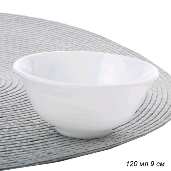 Розетка глубокая 120 мл 90 мм белая для соуса и варенья FW40 (white) /уп 3/72/