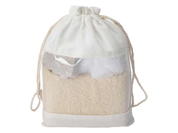 Набор для ванны и душа «Enjoy», Цвет натуральный, белый, серый