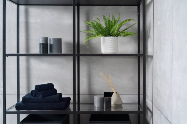 Полотенце отельное For Rooms, большое, черное, 70х140 см