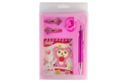 Детский набор: блокнот, ручка, заколки