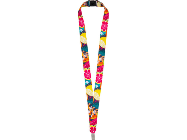 Ланъярд под сублимацию с клипом и замком обрыва, 2 см, Цвет белый