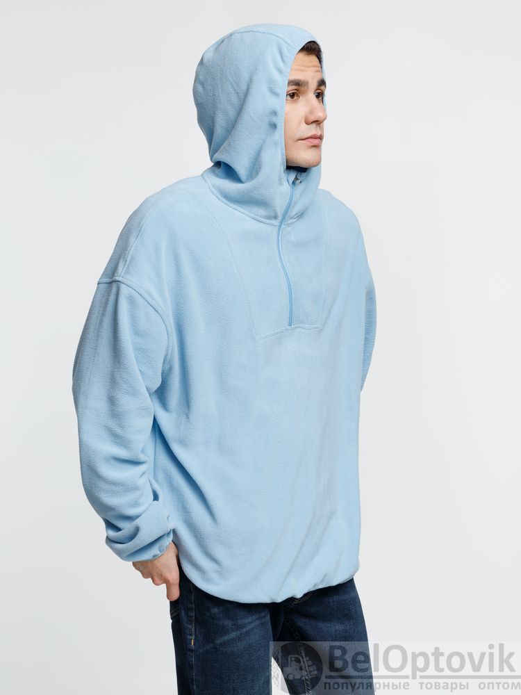 Анорак флисовый унисекс Fliska, голубой, XS–XXL