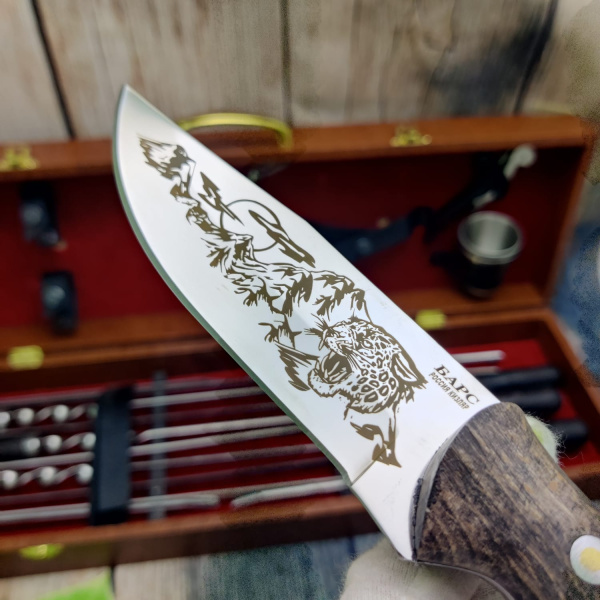 Набор для шашлыка и гриля в чемодане «Барс» 16 предметов