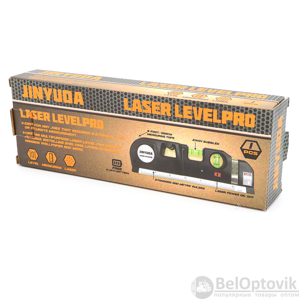 Лазерный уровень Кёльн с рулеткой 3,0 м, черный