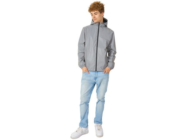 Ветровка светоотражающая «Reflector», Размер XL, Цвет серебристый, светоотражающее покрытие