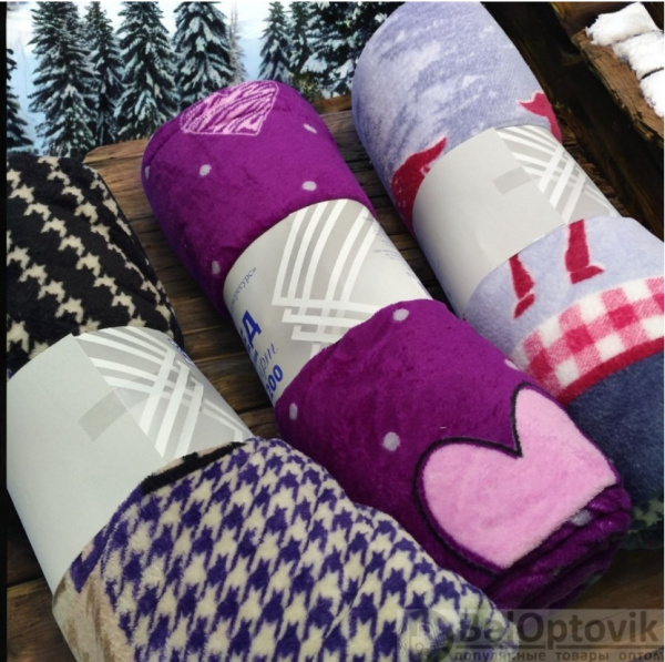 Плед Велсофт 180 х 200 см., плотность 200г/м2 / цвет МИКС