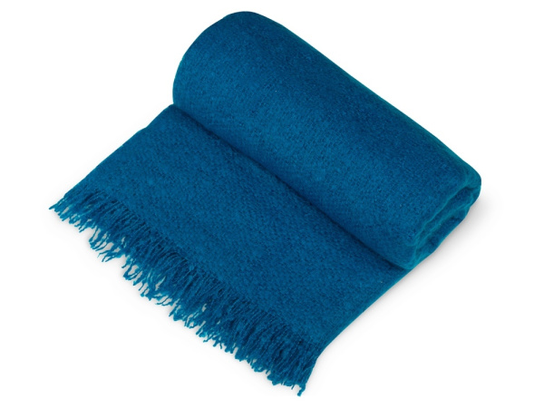 Плед акриловый «Mohair», Цвет синий