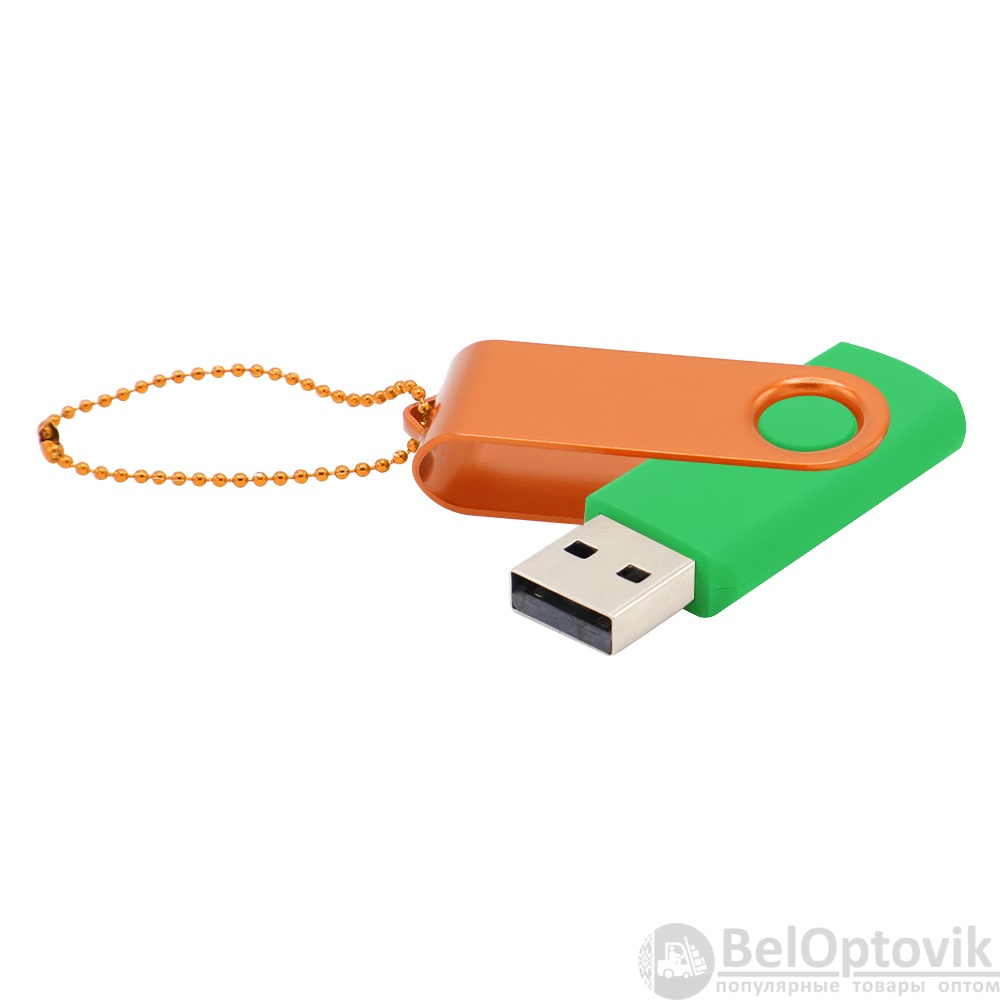 Флешка Designer To Go 2.0 USB 16Gb, зеленый/оранжевый