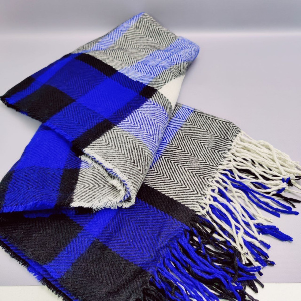 Плед акриловый для уюта Glama с бахромой, 130x160 см