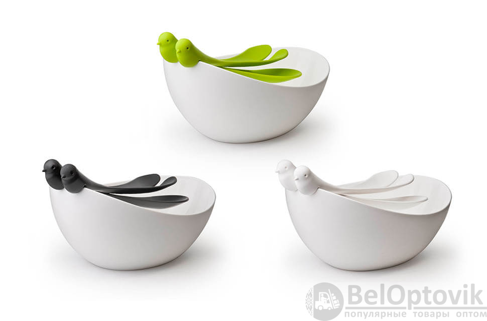 САЛАТНИЦА С ЛОЖКАМИ SPARROW 30х23х15см.