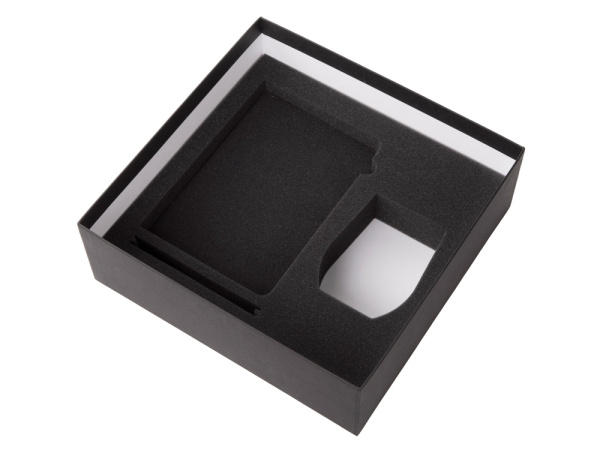 Подарочный набор "COLOR IT" c блокнотом, ручкой и термокружкой, Размер твердая обложка, Цвет серый