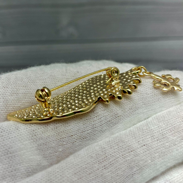 Бижутерия брошь "Крыло ангела" 5 см