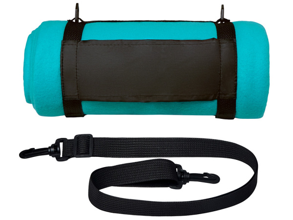 Плед «Нежность» с ремешком на плечо, Цвет светло-голубой