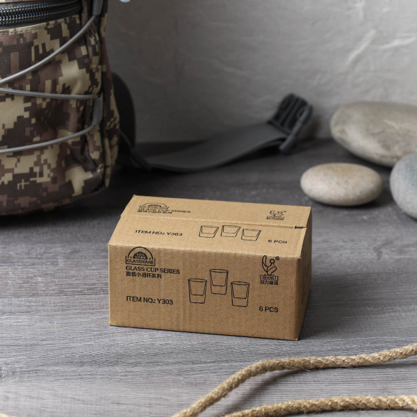 Стопка 6 штук 20 мл Квадрат / Y303 /уп 24/