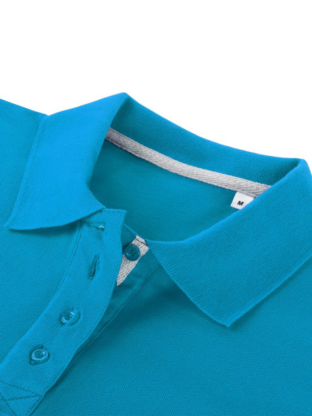 Рубашка поло женская Virma Premium Lady, бирюзовая, S–3XL
