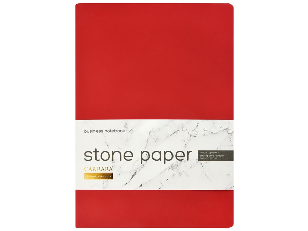 Тетрадь с каменной бумагой А5 «Carrara», Цвет бордовый