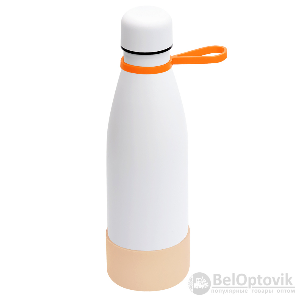 Термобутылка герметичная вакуумная Olivia To Go, белый/оранжевый/бежевый