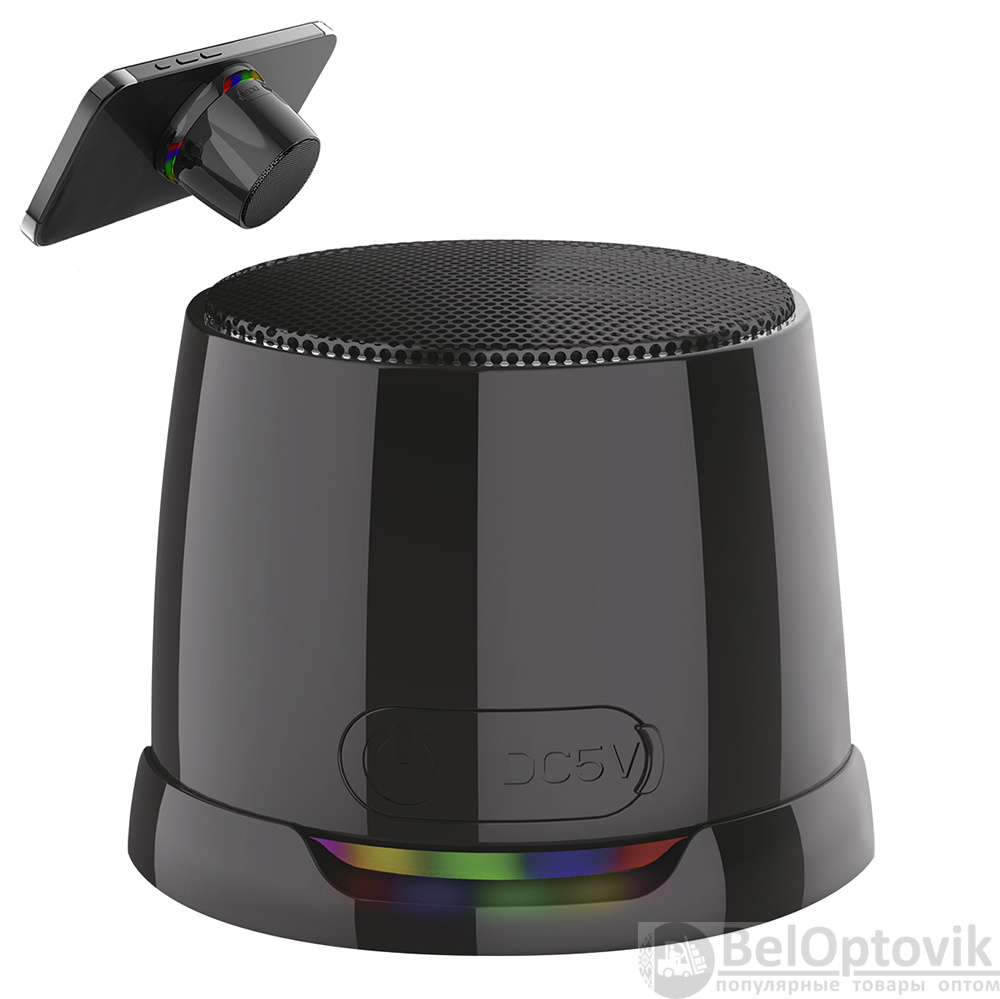 Магнитная беспроводная Bluetooth колонка-подставка Wave 5W, черная