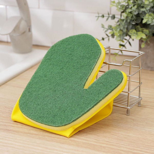 Перчатка с чистящим абразивным слоем "You` ll love", 35 см