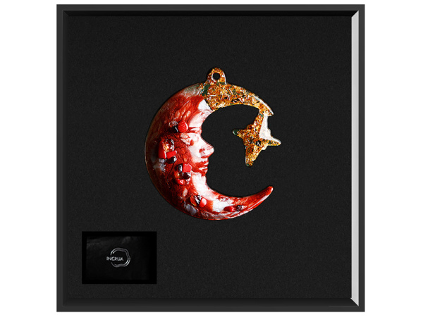 Елочная игрушка Полумесяц, Цвет Гранат (красный)