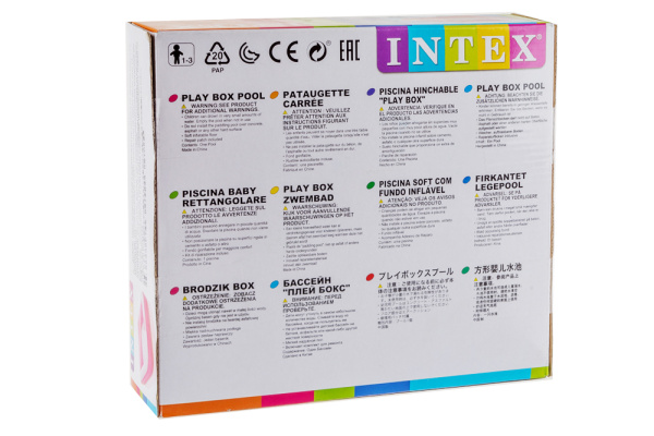 Надувной детский бассейн "Square" 85х85х23см Intex