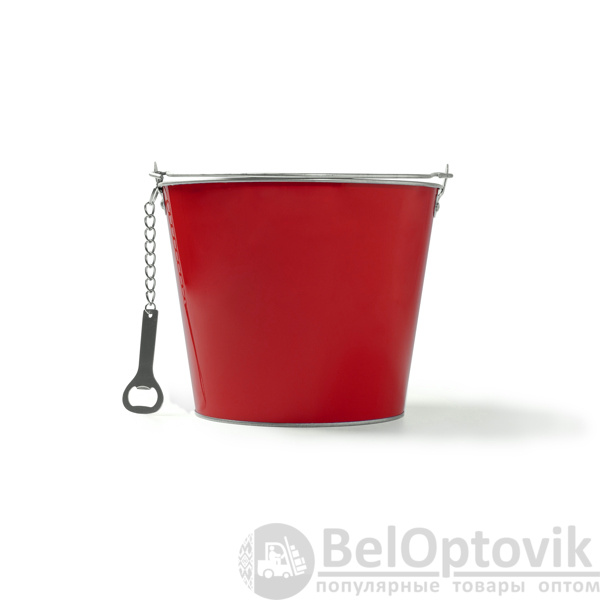 Металлическое ведро LAMBIC, Красный