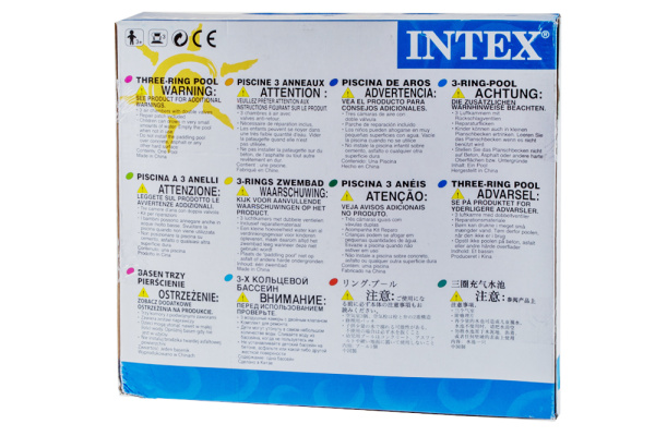 Надувной детский бассейн "Flowers" 168х40см Intex