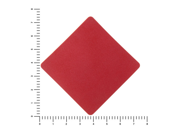 Патч «Ромб», nubuk, Цвет красный