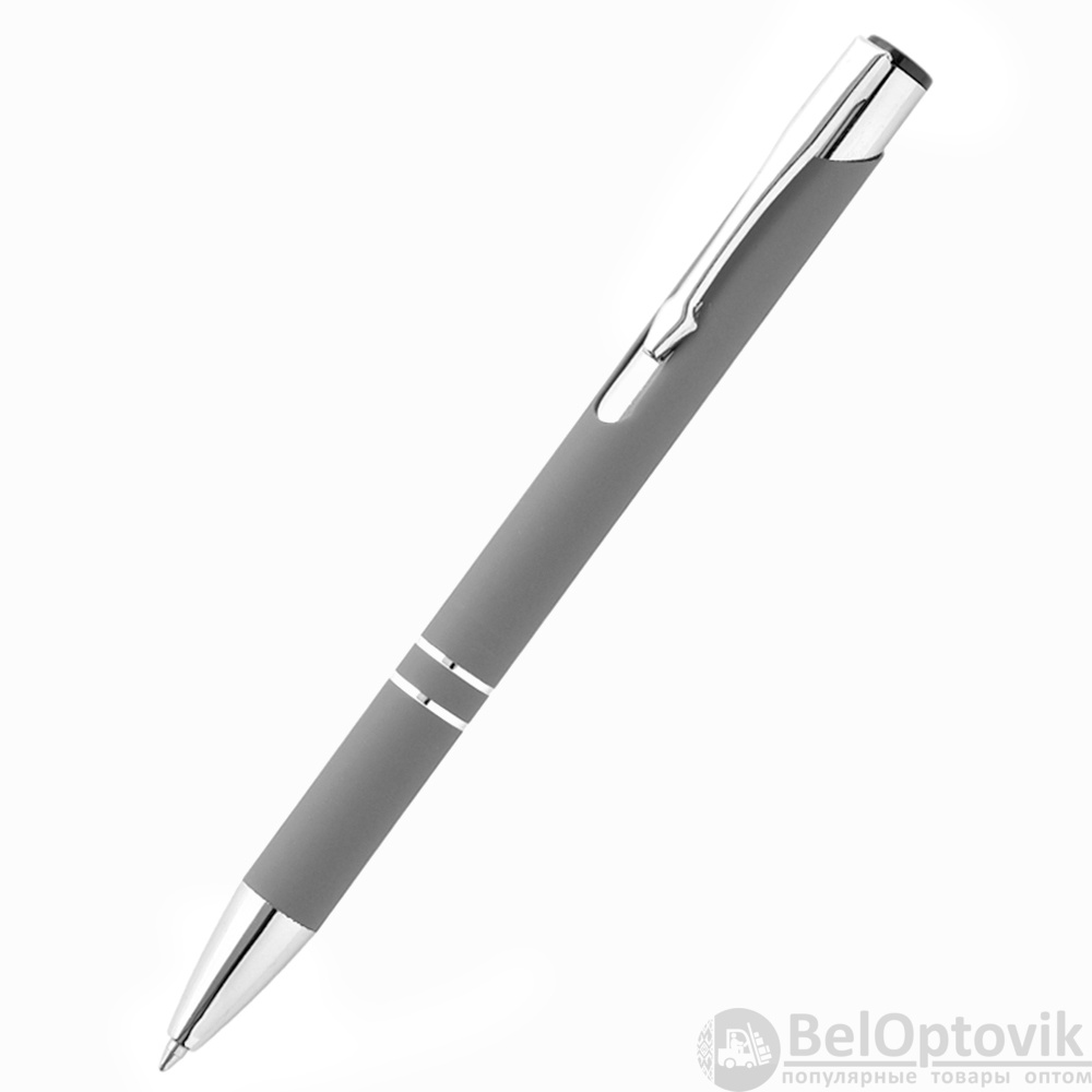 Ручка металлическая Molly софт-тач, серая