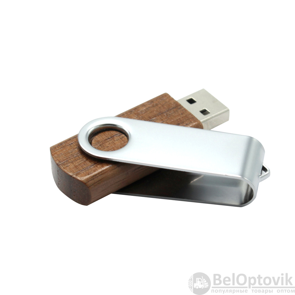 Флешка Twist wood 16 Гб в футляре, wooden color