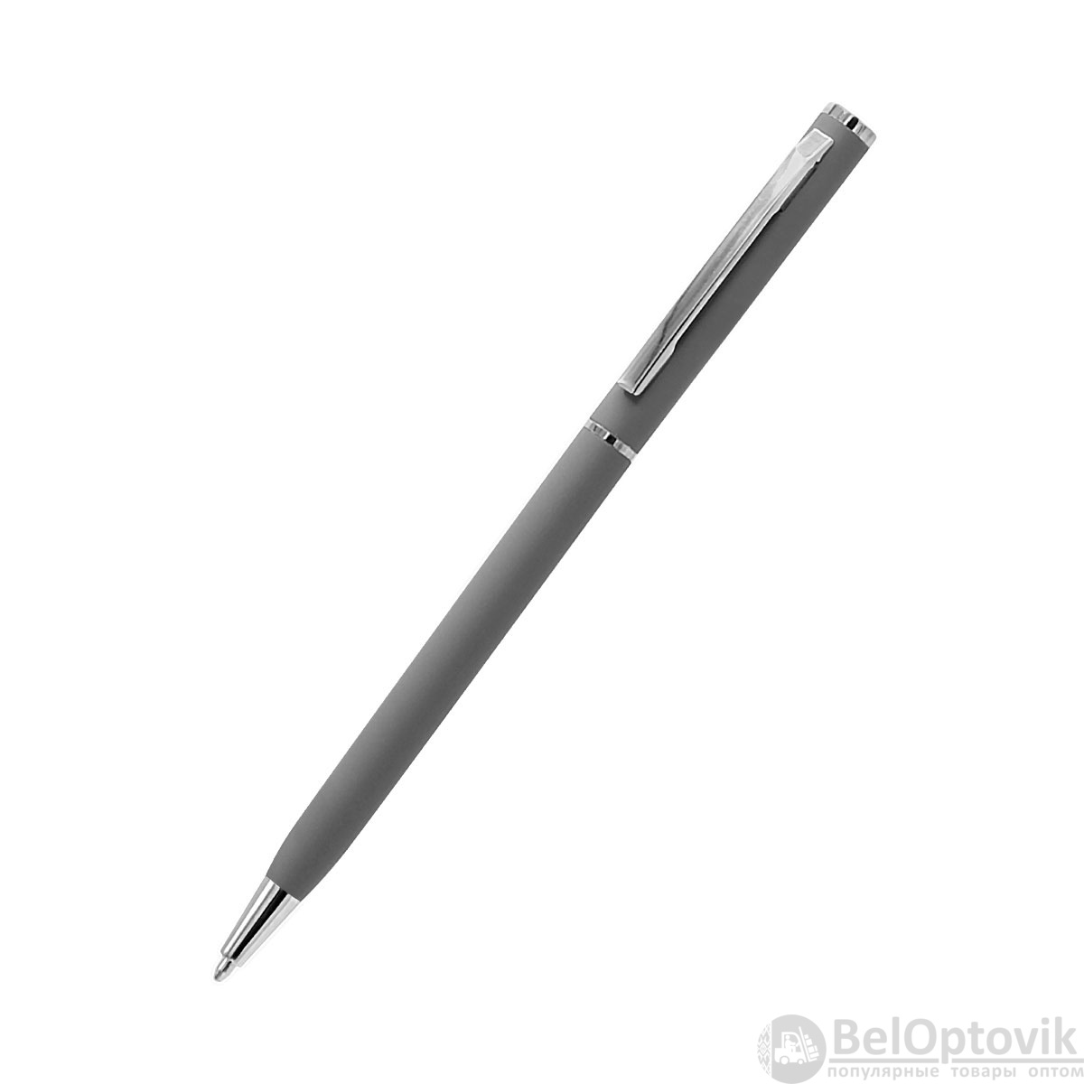 Ручка металлическая Tinny Soft софт-тач, серая-S