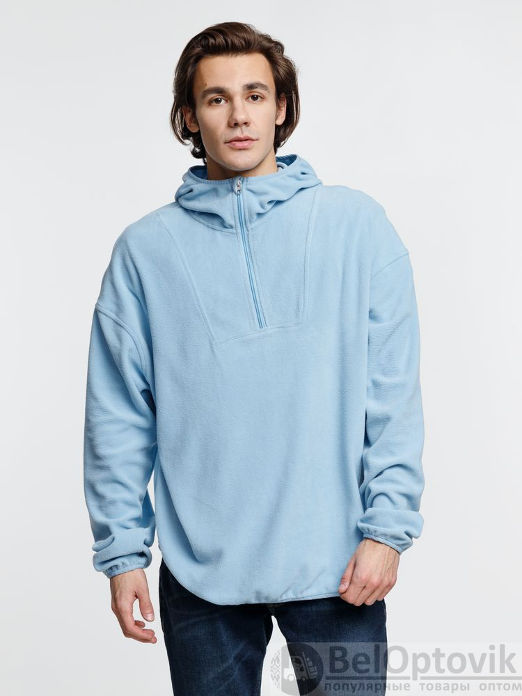 Анорак флисовый унисекс Fliska, голубой, XS–XXL