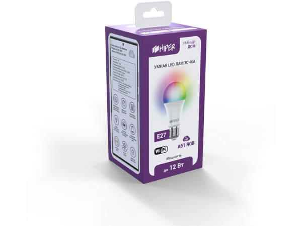 Умная LED лампочка «IoT A61 RGB», Цвет белый