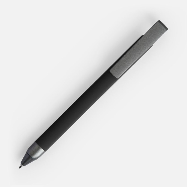 Ручка шариковая Standic Soft Touch с подставкой для телефона, черная, 14,5х1,5 см
