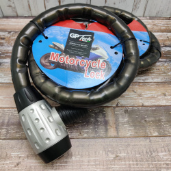 Замок-цепь противоугонный усиленный GP Tech Lock 2.5 х 100 см, стальные гильзы в пластиковой оболочке+ключи