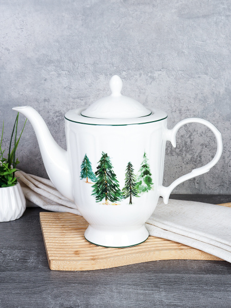Чайник заварочный 1400 мл новогодний / KY-3061 /уп 18/