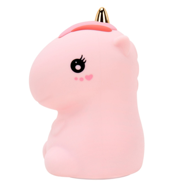 Ночник силиконовый LED "Единорог" 101x120x173 мм, белый свет/RGB, таймер, USB, аккумулятор 1200 мАч, DASWERK (ДАСВЕРК), 238941