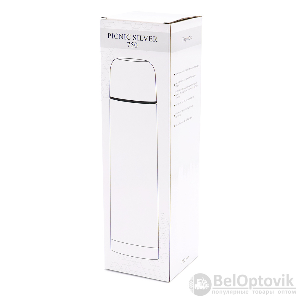 Термос Picnic Silver 750 мл , серебристый
