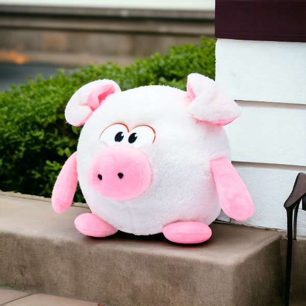 Мягкая игрушка "Няша", вместимость 0,5 кг, белый/розовый / Стильный аксессуар для новогоднего декора