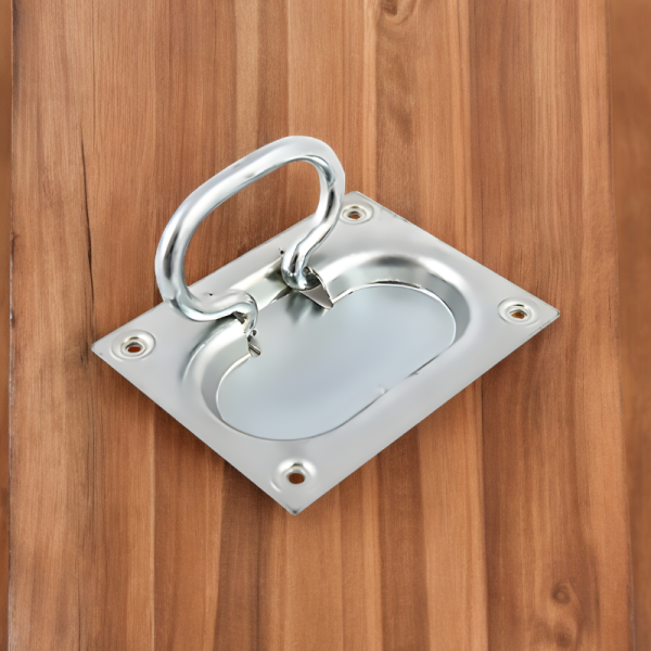 Ручка врезная 80*100 мм Цинк / Удобная и надежная